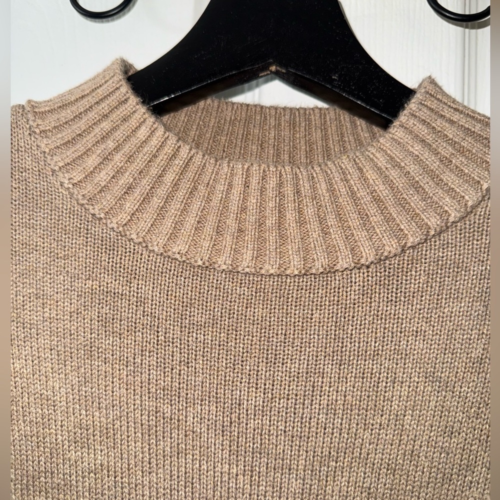 Karen Scott Tan Cowl Neck Cable Knit Sweater - Picture 4 of 5
